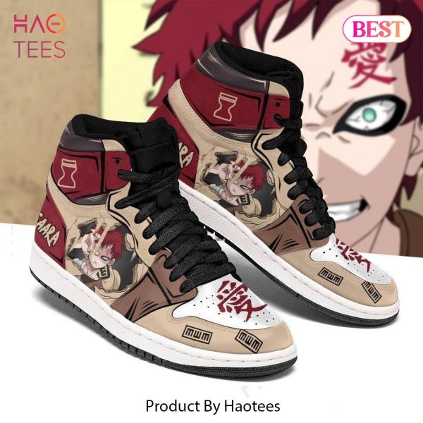 HOT TREND Naruto Gaara Of The Sand Jordan High Top Sneakers Anime Shoes For Fans POD Design