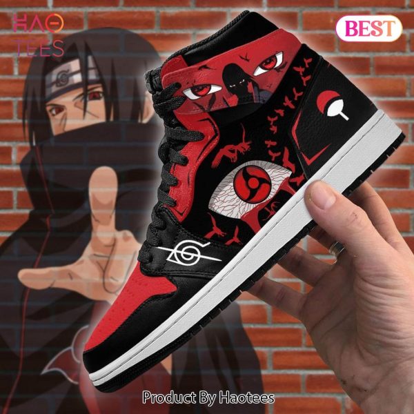 LIMITED Akatsuki Itachi Sharingan Naruto Jordan High Top Sneakers Anime Shoes For Fans All Over Printed