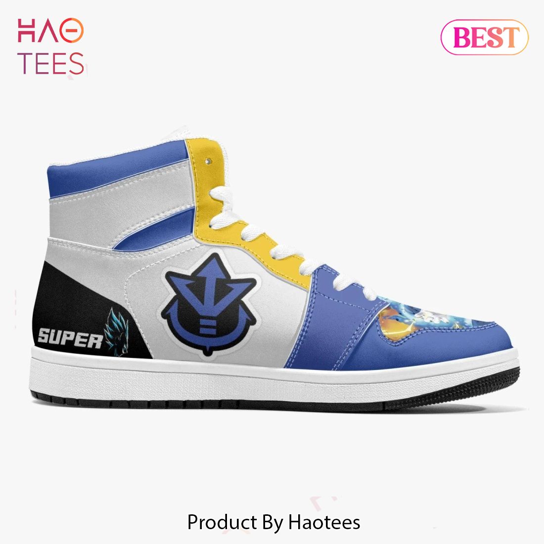 Vegeta Blue Jordan 1 Sneaker Boots, Limited Edition Dragon Ball