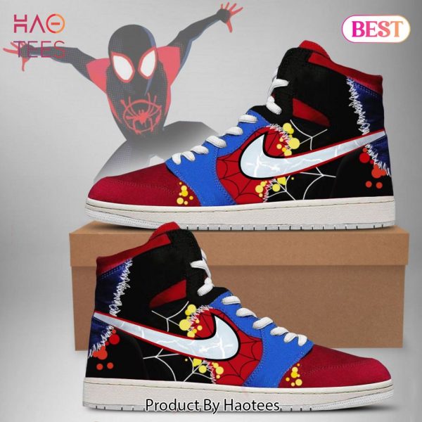 LIMITED Marvel Spiderman ACROSS THE SPIDER VERSE Miles Morales Air Jordan High Top Sneaker All Over Printed
