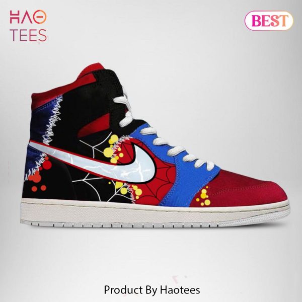 LIMITED Marvel Spiderman ACROSS THE SPIDER VERSE Miles Morales Air Jordan High Top Sneaker All Over Printed