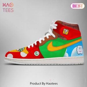 LIMITED Super Mario And Luigi Air Jordan High Top Sneaker POD Design