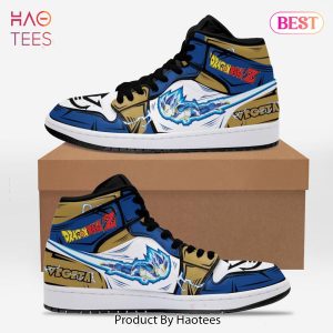 LIMITED Vegeta Blue Dragon Ball Z Jordan High Top Sneakers Custom Anime Shoes For Fans POD Design