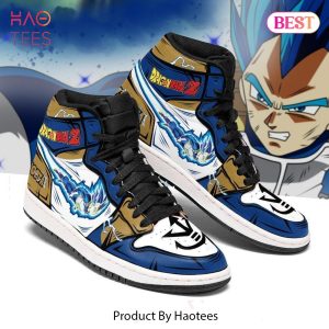 LIMITED Vegeta Blue Dragon Ball Z Jordan High Top Sneakers Custom Anime Shoes For Fans POD Design