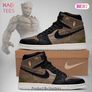LUXURY Guardians of the Galaxy GOTG Marvel Groot Air Jordan High Top Sneaker All Over Printed