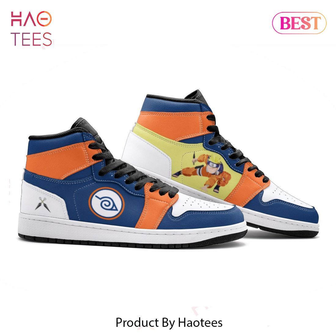 LUXURY Hidden Leaf Naruto Air Jordan High Top Sneaker POD Design LUXURY Hidden Leaf Naruto Air Jordan High Top Sneaker POD Design