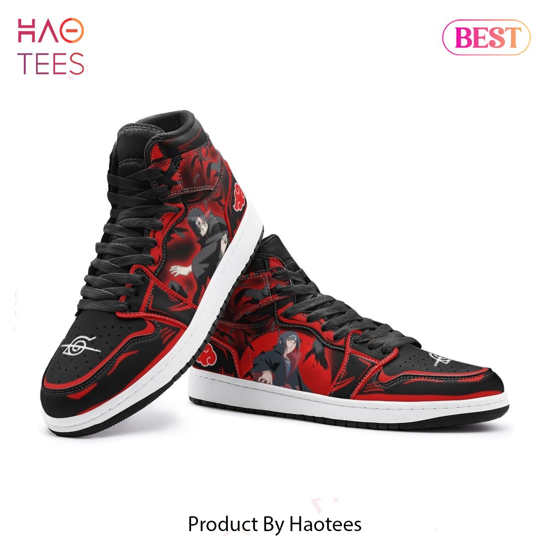 LUXURY Itachi Uchicha Naruto Air Jordan High Top Sneaker POD Design LUXURY Itachi Uchicha Naruto Air Jordan High Top Sneaker POD Design