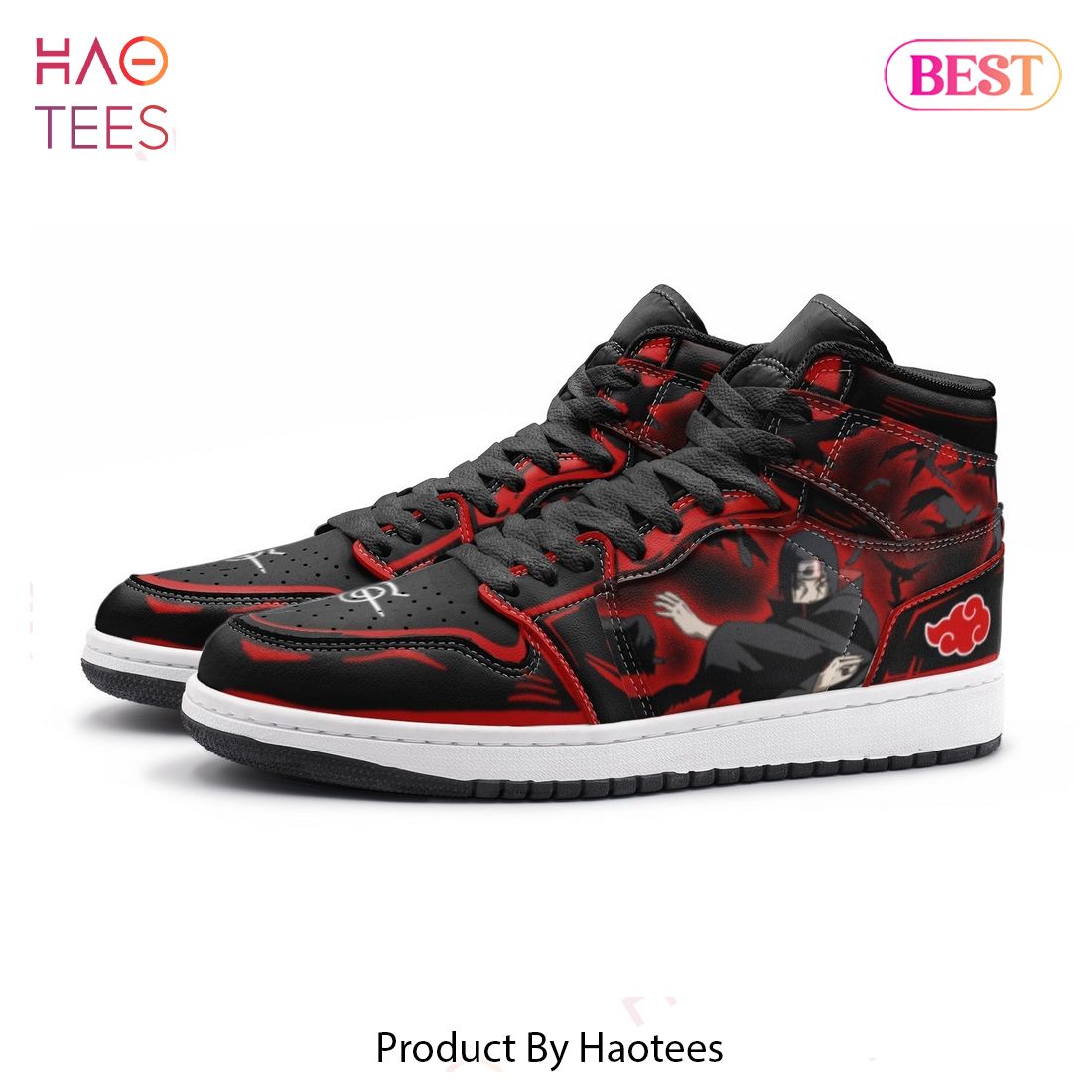 LUXURY Itachi Uchicha Naruto Air Jordan High Top Sneaker POD Design LUXURY Itachi Uchicha Naruto Air Jordan High Top Sneaker POD Design