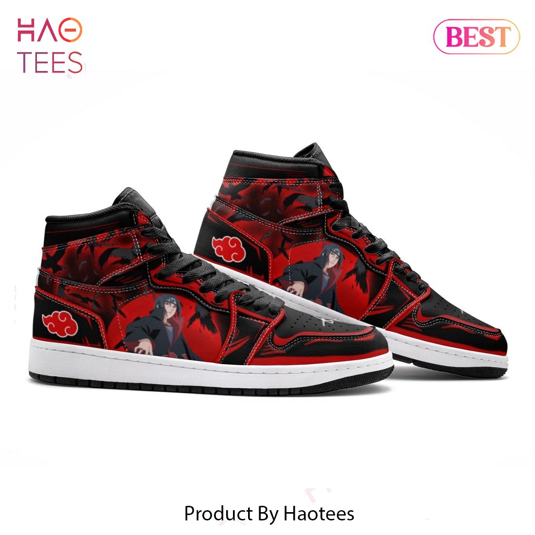 LUXURY Itachi Uchicha Naruto Air Jordan High Top Sneaker POD Design LUXURY Itachi Uchicha Naruto Air Jordan High Top Sneaker POD Design
