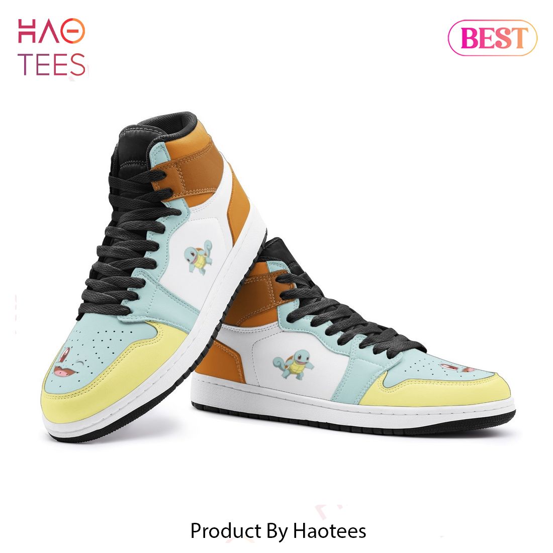 LUXURY Squirtle Pokemon Air Jordan High Top Sneaker POD Design LUXURY Squirtle Pokemon Air Jordan High Top Sneaker POD Design