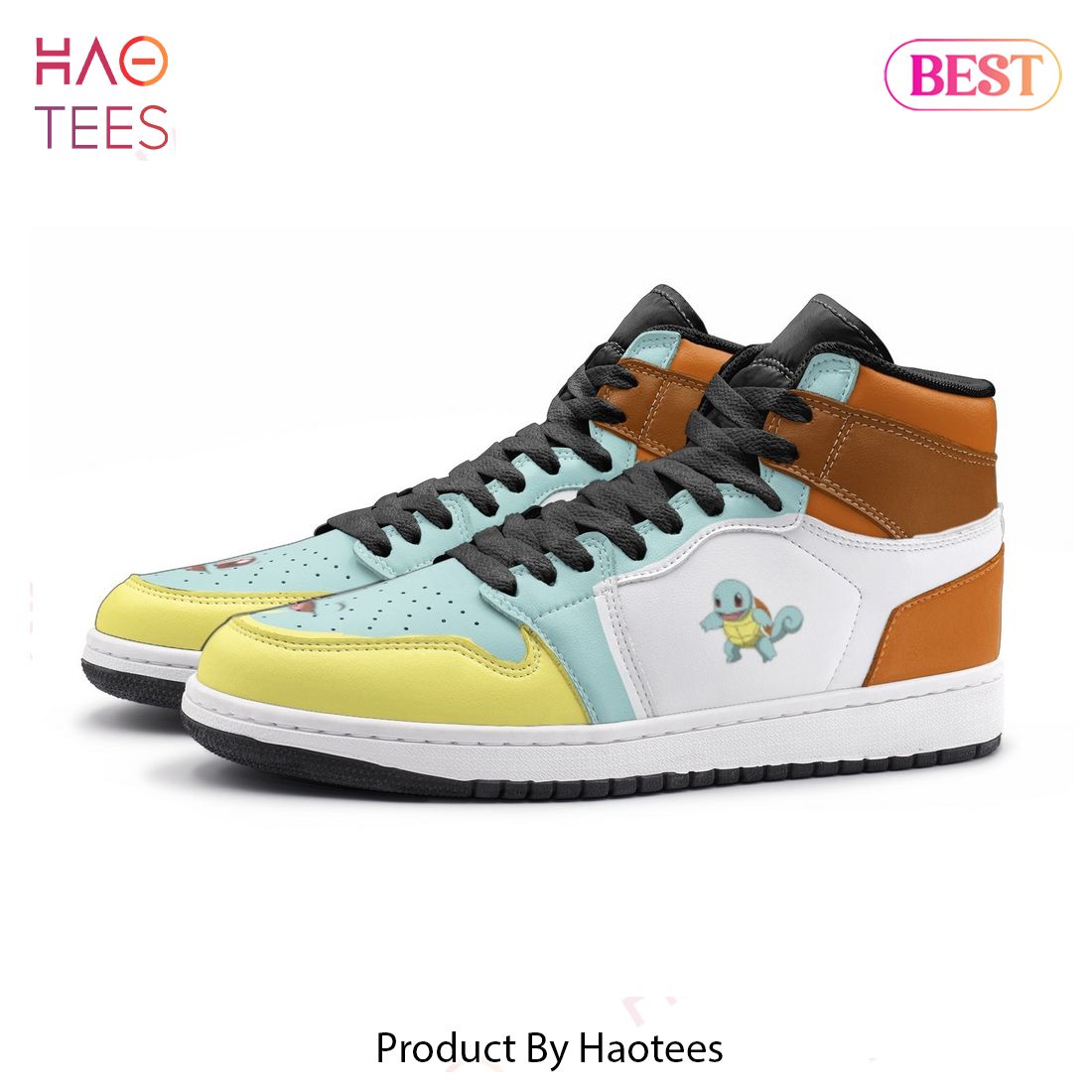 LUXURY Squirtle Pokemon Air Jordan High Top Sneaker POD Design LUXURY Squirtle Pokemon Air Jordan High Top Sneaker POD Design
