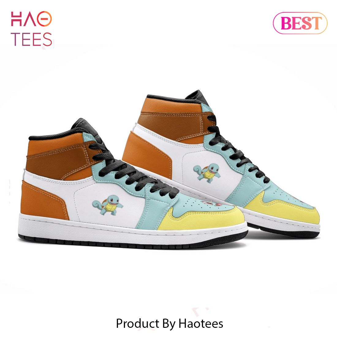 LUXURY Squirtle Pokemon Air Jordan High Top Sneaker POD Design LUXURY Squirtle Pokemon Air Jordan High Top Sneaker POD Design