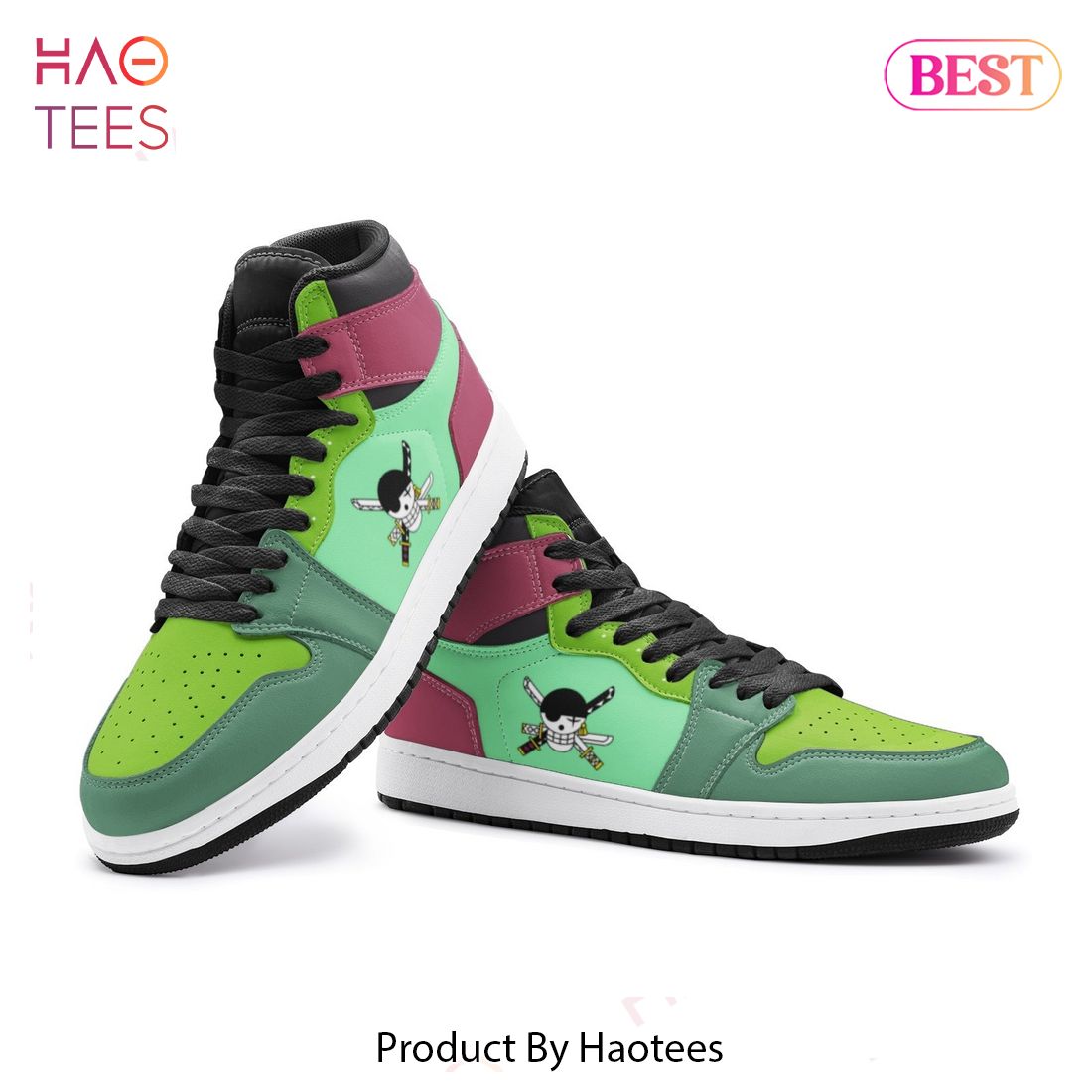 NEW Roronoa Zoro One Piece Air Jordan High Top Sneaker All Over Printed NEW Roronoa Zoro One Piece Air Jordan High Top Sneaker All Over Printed