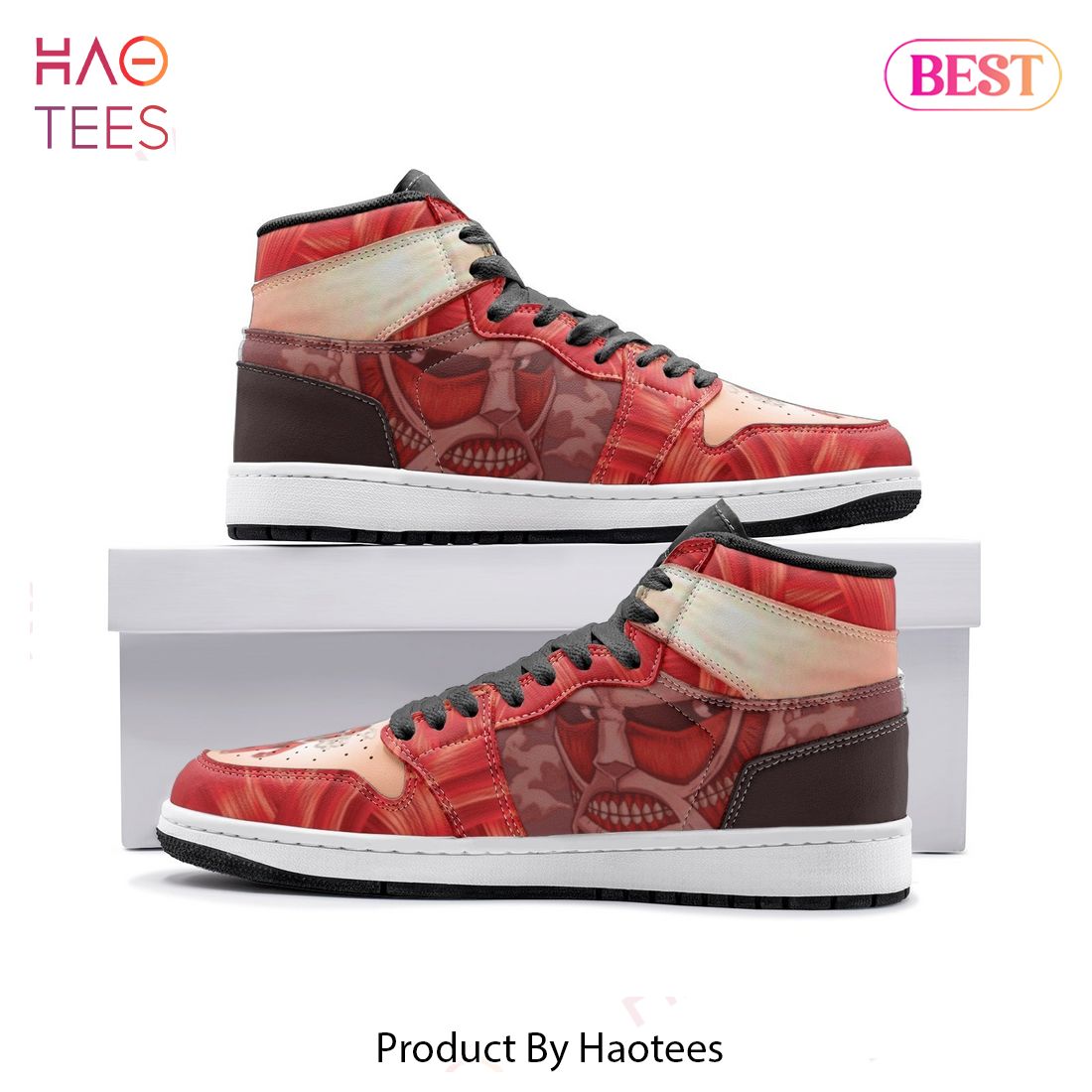 PREMIUM AOT Colossal Titan Attack on Titan Air Jordan High Top Sneaker Limited Edition PREMIUM AOT Colossal Titan Attack on Titan Air Jordan High Top Sneaker Limited Edition