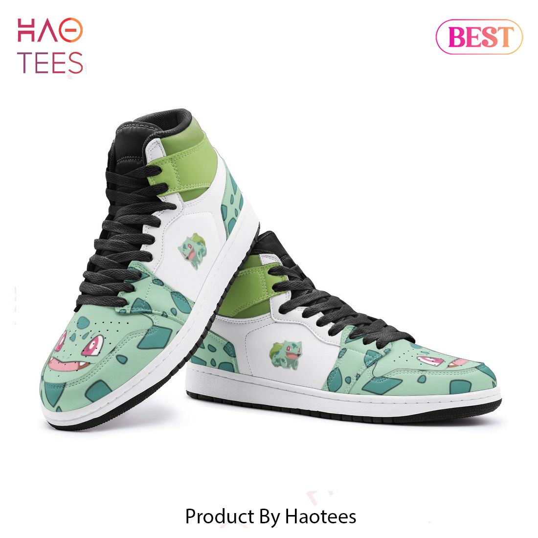 PREMIUM Bulbasaur Pokemon Air Jordan High Top Sneaker POD Design