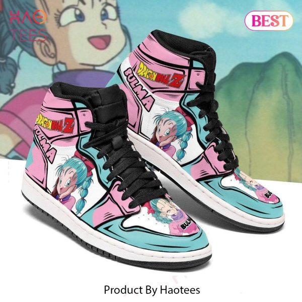 PREMIUM Bulma Dragon Ball Z Dbz Jordan High Top Sneakers Custom Anime Shoes For Fans POD Design