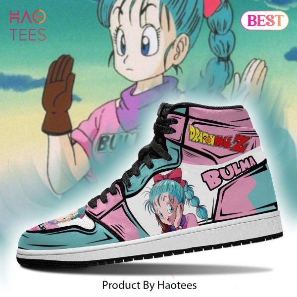 PREMIUM Bulma Dragon Ball Z Dbz Jordan High Top Sneakers Custom Anime Shoes For Fans POD Design
