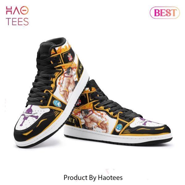 PREMIUM Fire Fist Ace One Piece Air Jordan High Top Sneaker POD Design