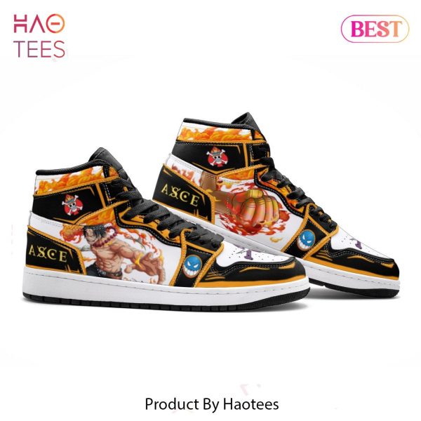 PREMIUM Fire Fist Ace One Piece Air Jordan High Top Sneaker POD Design
