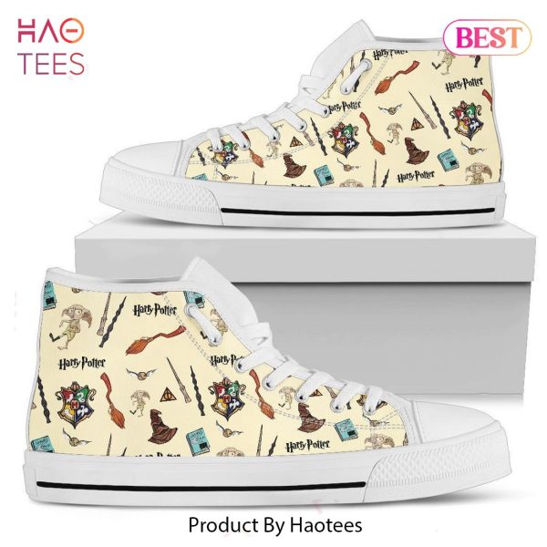 PREMIUM Harry Potter High Top Shoes Hogwarts Pattern POD Design