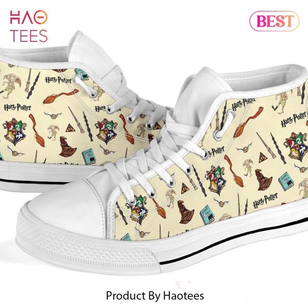 PREMIUM Harry Potter High Top Shoes Hogwarts Pattern POD Design