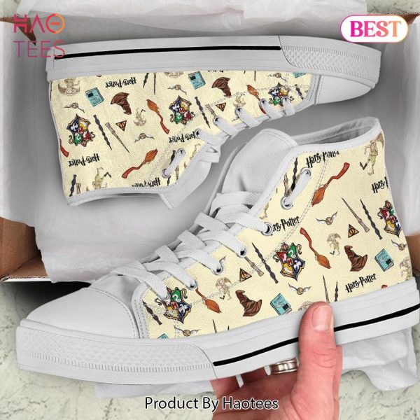 PREMIUM Harry Potter High Top Shoes Hogwarts Pattern POD Design