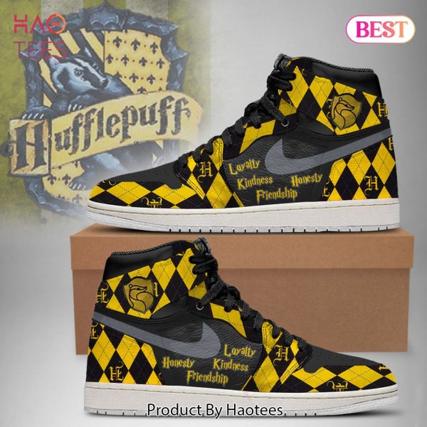PREMIUM Harry Potter Hufflepuff Air Jordan High Top Sneakers Hufflepuff Good Traits Limited Edition