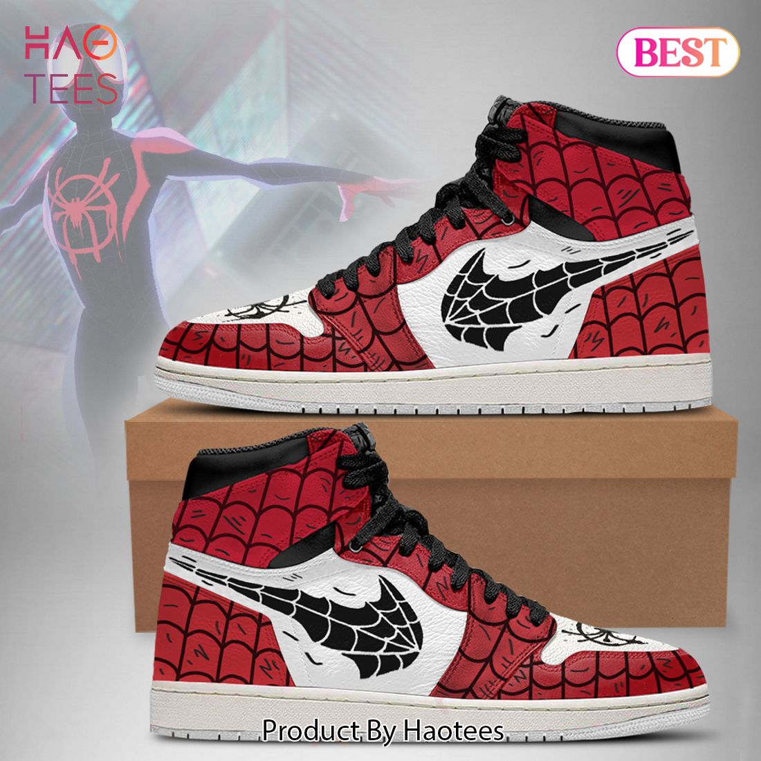 THE BEST Marvel Spider Man Air Miles Jordan High Top Sneaker All Over Printed THE BEST Marvel Spider Man Air Miles Jordan High Top Sneaker All Over Printed