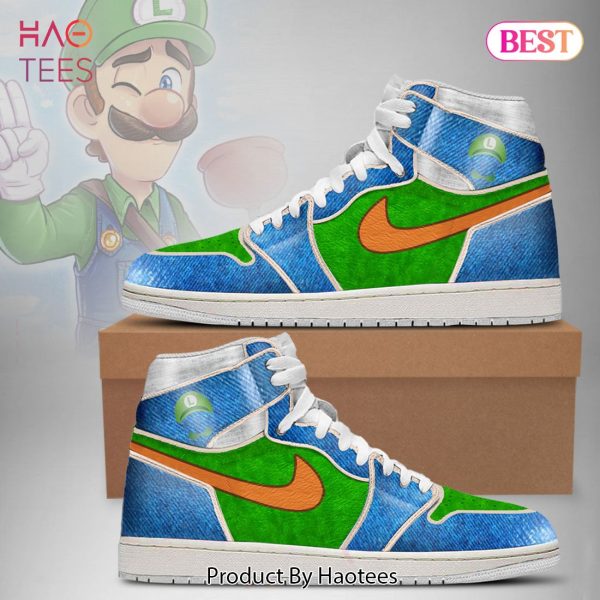 THE BEST Super Mario Luigi Air Jordan High Top Sneaker Limited Edition