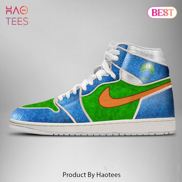 THE BEST Super Mario Luigi Air Jordan High Top Sneaker Limited Edition