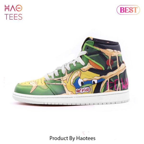 THE BEST TMNT Leonardo Teenage Mutant Ninja Turtles Air Jordan High Top Sneaker All Over Printed