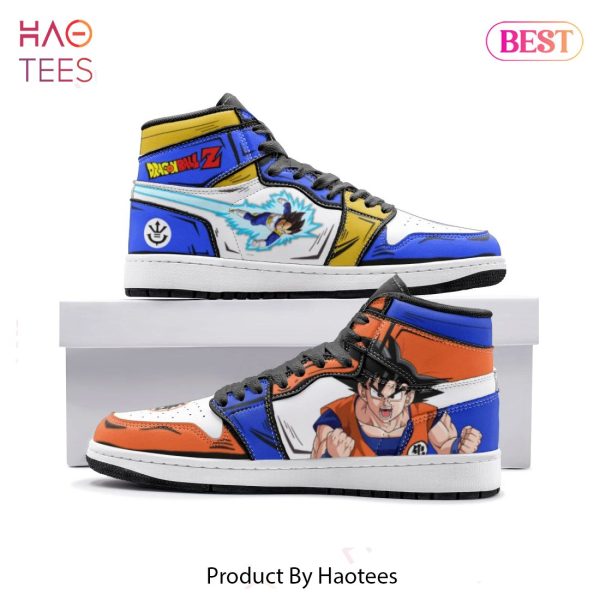 TRENDING Anime Dragon Ball Son Goku and Vegeta Air Jordan High Top Sneaker All Over Printed