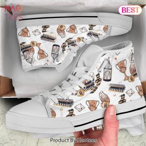TRENDING Harry Potter Hufflepuff Icons High Top Shoes All Over Printed