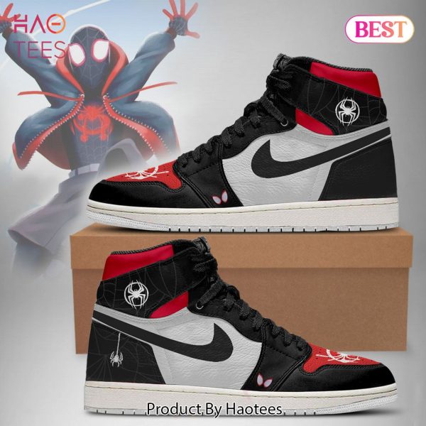 TRENDING Marvel Spider Man Across the Spider Verse Miles Morales Air Jordan High Top Sneaker POD Design