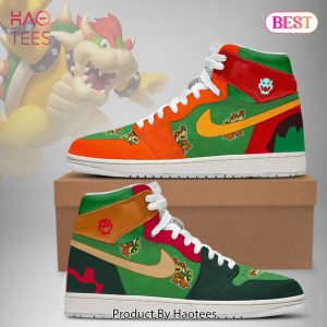 TRENDING Super Mario Bowser Air Jordan High Top Sneaker POD Design