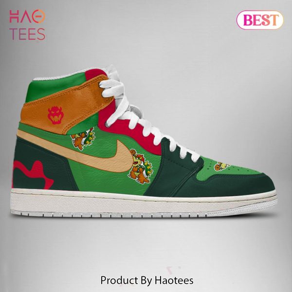TRENDING Super Mario Bowser Air Jordan High Top Sneaker POD Design