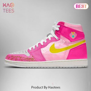 TRENDING Super Mario Peachy Princess Air Jordan High Top Sneaker All Over Printed