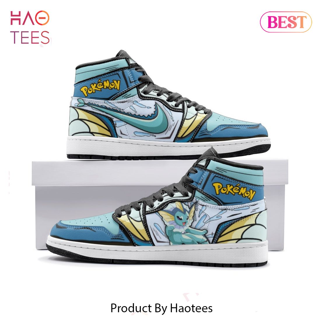 TRENDING Vaporeon Pokemon Air Jordan High Top Sneaker Limited Edition TRENDING Vaporeon Pokemon Air Jordan High Top Sneaker Limited Edition