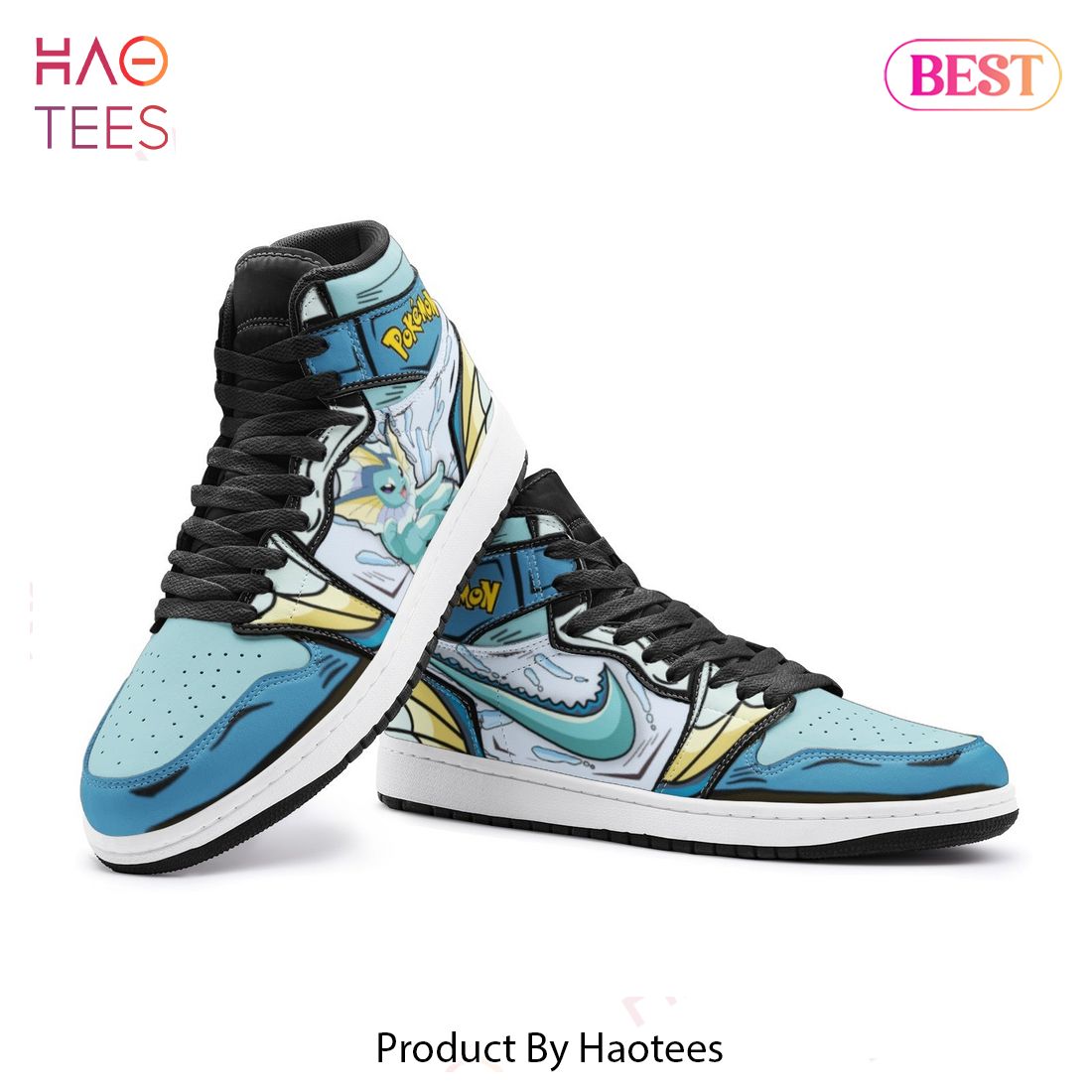 TRENDING Vaporeon Pokemon Air Jordan High Top Sneaker Limited Edition TRENDING Vaporeon Pokemon Air Jordan High Top Sneaker Limited Edition