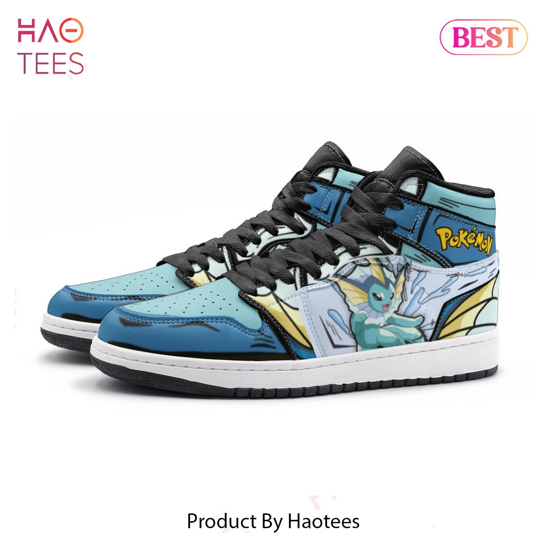 TRENDING Vaporeon Pokemon Air Jordan High Top Sneaker Limited Edition TRENDING Vaporeon Pokemon Air Jordan High Top Sneaker Limited Edition