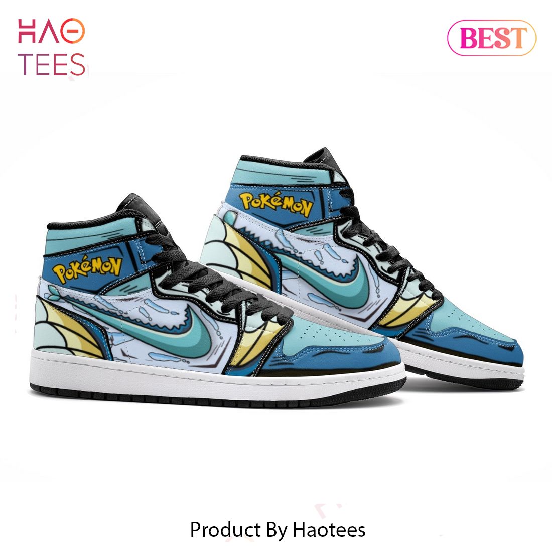 TRENDING Vaporeon Pokemon Air Jordan High Top Sneaker Limited Edition TRENDING Vaporeon Pokemon Air Jordan High Top Sneaker Limited Edition
