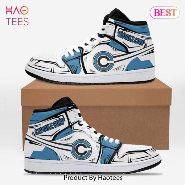 [AVAILABLE] Capsule Corp Dragon Ball Z Jordan High Top Sneakers Custom Anime Shoes For Fans POD Design