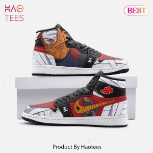[AVAILABLE] Obito Tobi Uchiha Reveal Naruto Air Jordan High Top Sneaker POD Design