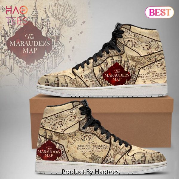 [BEST] Harry Potter The Marauder’s Map Air Jordan High Top Sneakers All Over Printed
