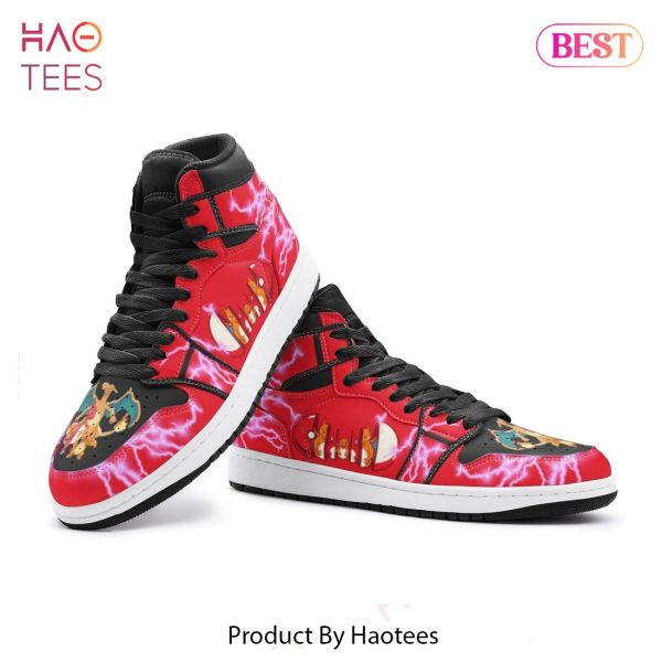 [LUXURY] Charmander Evolution Pokemon Air Jordan High Top Sneaker POD Design