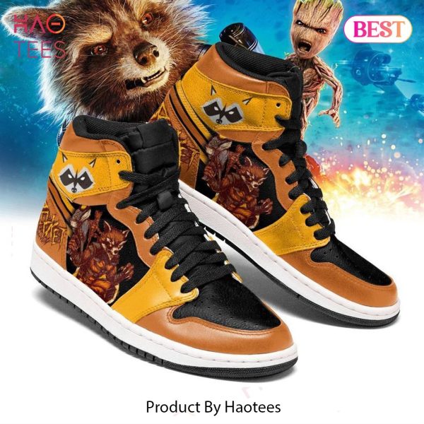 [LUXURY] Marvel Guardians Of The Galaxy GOTG Rocket Air Jordan High Top Sneaker POD Design