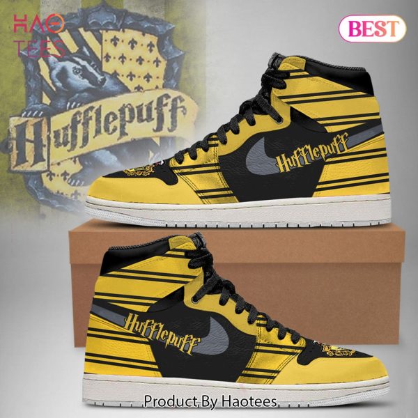 [SALE] Harry Potter Shoes Hufflepuff Air Jordan High Top Shoes All Over Printed