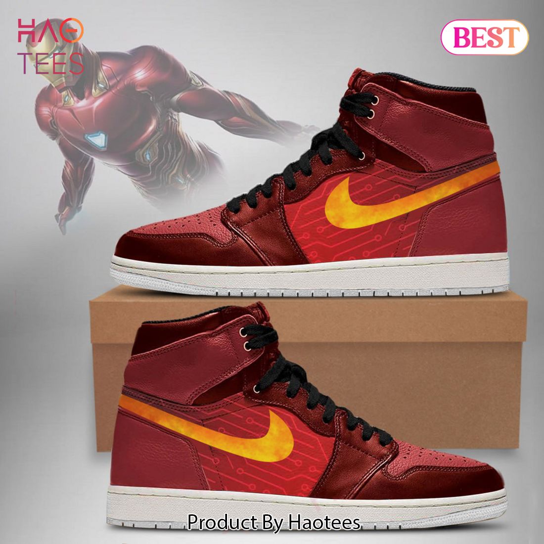 SALE] Marvel Avengers Ironman Air Jordan High Top Sneaker Limited Edition
