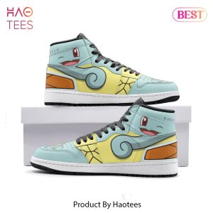 [SALE] Squirtle Starter Pokemon Air Jordan High Top Sneaker All Over Printed
