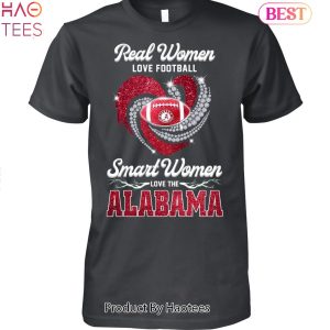 Real Women Love Football Smart Women Love The Alabama Crimson Tide 2023 Unisex T-Shirt